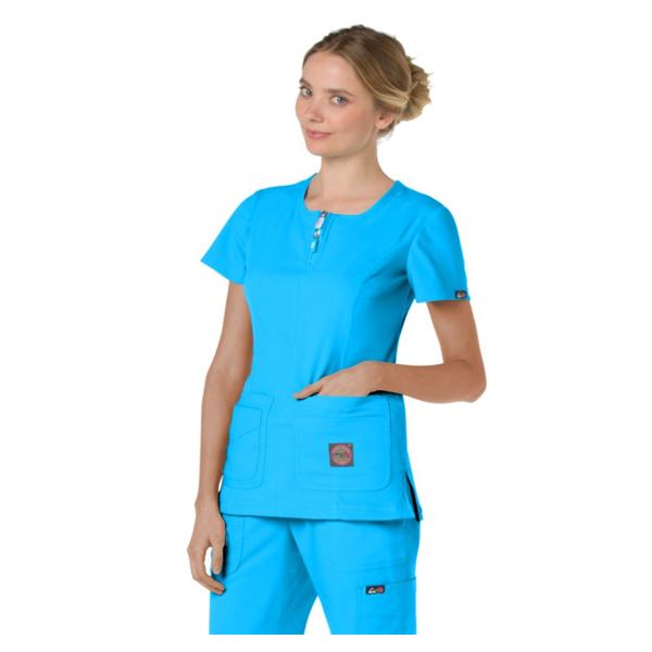 Scrub Top Serenity Womens Medium Electric Blue Ea
